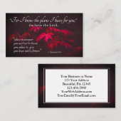 Jeremiah 29:11 Denn ich kenne die Pläne, die ich f Visitenkarte (Vorne/Hinten)