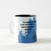 Jeremiah 29:11 Denn ich kenne die Pläne, die ich f Zweifarbige Tasse (Vorderseite Links)
