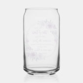 Jeremiah 29:11 Denn ich kenne die Pläne Lila Blume Dosenglas (Rückseite)