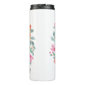 Jeremiah 29:11 Denn ich kenne die Pläne rosa Blume Thermosbecher (Rückseite)