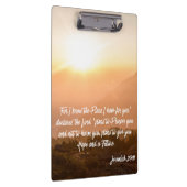 Jeremiah 29:11 Denn ich kenne die Pläne Sunrise Klemmbrett (Rechts)