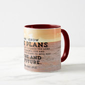 Jeremiah 29:11 Denn ich kenne die Pläne Sunrise Tasse (VorderseiteRechts)