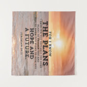 Jeremiah 29:11 Denn ich kenne die Pläne Sunrise Wandteppich (Vorderseite (Horizontal))