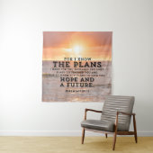 Jeremiah 29:11 Denn ich kenne die Pläne Sunrise Wandteppich (Beispiel)