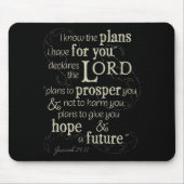 Jeremiah 29:11 Ermutigende Bibelverse Mousepad (Vorne)