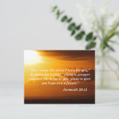 Jeremiah 29:11 Ermutigung Postkarte (Stehend Vorderseite)