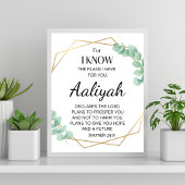 Jeremiah 29:11 Eukalyptus Personalize Poster