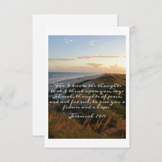 Jeremiah 29:11 Flat Message Card Dankeskarte (Vorne/Hinten)
