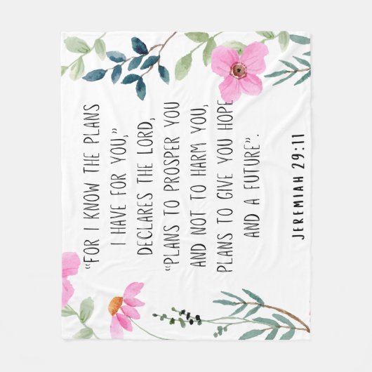 Jeremiah 29:11  fleecedecke (Vorderseite)