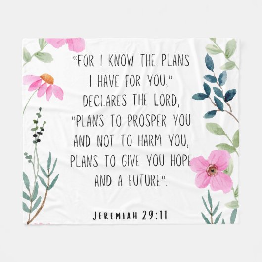 Jeremiah 29:11  fleecedecke (Vorderseite (Horizontal))