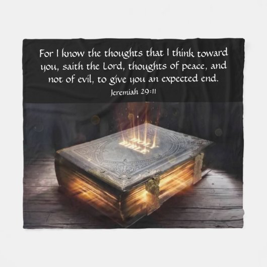 Jeremiah 29:11 fleecedecke (Vorderseite (Horizontal))