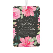 Jeremiah 29:11 Floral Personalize Tassel Topper Autolufterfrischer (Rückseite)