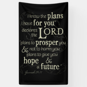 Jeremiah 29:11 Förderung des Bibelverses Banner