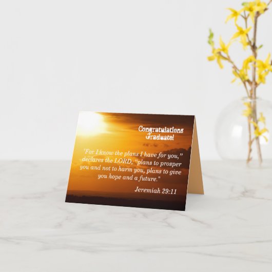 Jeremiah 29:11 Förderung Karte (Gelbe Blume)