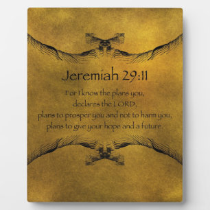 Jeremiah 29:11 fotoplatte