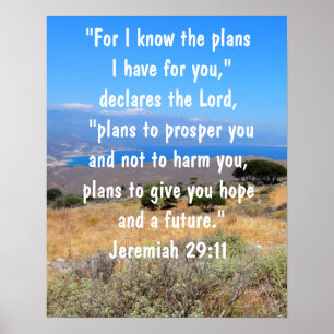 Jeremiah 29:11 Gottes Pläne Bibel Verse Vibrant Poster