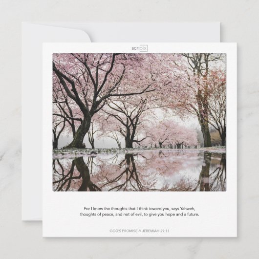 JEREMIAH 29:11 GOTTES VERSPRECHENDE SCRIPIX-Karte Einladung (Vorderseite)