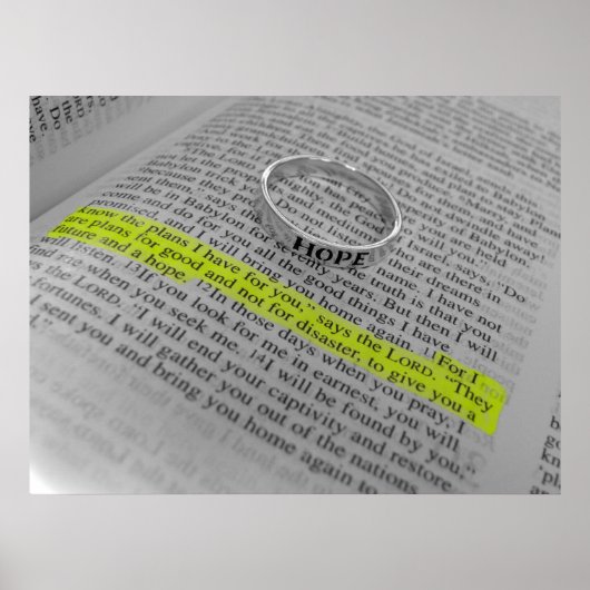 Jeremiah 29:11 - Hoffnung Poster (Vorne)