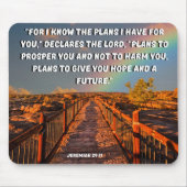 Jeremiah 29:11 Hope Bible Verse Mousepad (Vorne)