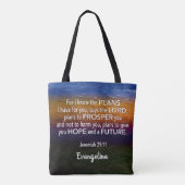 Jeremiah 29:11 ICH KENNE DEN PLANNAMEN Christlich Tasche (Rückseite)