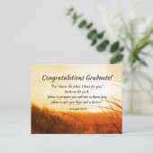 Jeremiah 29:11 "Ich kenne die Pläne" Abschluss Postkarte (Stehend Vorderseite)