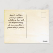 Jeremiah 29:11 "Ich kenne die Pläne" Abschluss Postkarte (Rückseite)