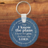 Jeremiah 29:11 Ich kenne die Pläne Bibel Verse Den Schlüsselanhänger (Vorderseite)