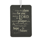 Jeremiah 29:11 Ich kenne die Pläne, die ich für di Autolufterfrischer (Rückseite)