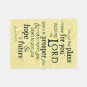 Jeremiah 29:11 Ich kenne die Pläne, die ich für di Fleecedecke (Vorderseite (Horizontal))