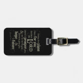 Jeremiah 29:11 Ich kenne die Pläne, die ich für di Gepäckanhänger (Vorderseite horizontal)