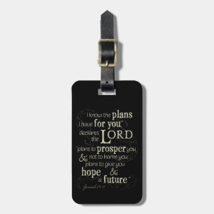 Jeremiah 29:11 Ich kenne die Pläne, die ich für di Gepäckanhänger