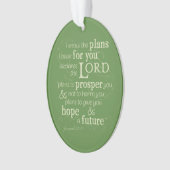 Jeremiah 29:11 Ich kenne die Pläne, die ich für di Ornament (Vorderseite)