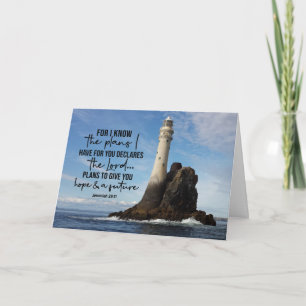 Jeremiah 29:11 Ich kenne die Pläne, die ich für Si Karte