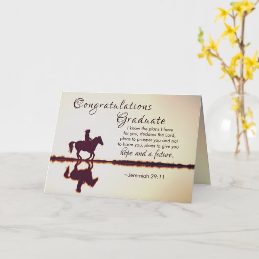 Jeremiah 29:11 Ich kenne die Pläne, die ich habe A Karte (Gelbe Blume)