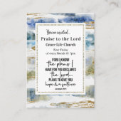 Jeremiah 29:11 Ich kenne die Pläne, die ich habe E Visitenkarte (Vorderseite)