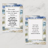 Jeremiah 29:11 Ich kenne die Pläne, die ich habe E Visitenkarte (Vorne/Hinten)