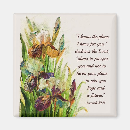 Jeremiah 29:11 Ich kenne meine Pläne für Sie Magnet (Vorne)