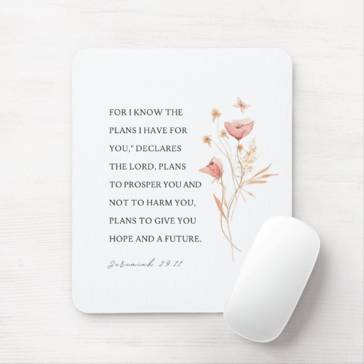 Jeremiah 29:11 Ich kenne meine Pläne für Sie Mousepad (Mit Mouse)