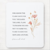 Jeremiah 29:11 Ich kenne meine Pläne für Sie Mousepad (Vorne)