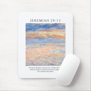Jeremiah 29:11 Ich kenne meine Pläne für Sie Mousepad