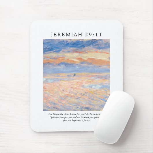 Jeremiah 29:11 Ich kenne meine Pläne für Sie Mousepad (Mit Mouse)