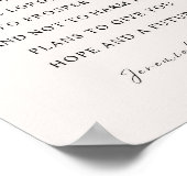 Jeremiah 29:11 Ich kenne meine Pläne für Sie Poster (Ecke)