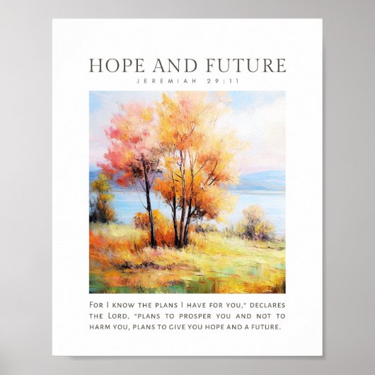 Jeremiah 29:11 Ich kenne meine Pläne für Sie Poster (Vorne)