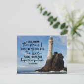 Jeremiah 29:11 Ich kenne meine Pläne für Sie Postkarte (Stehend Vorderseite)