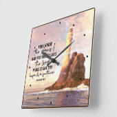 Jeremiah 29:11 Ich kenne meine Pläne für Sie Quadratische Wanduhr (Winkel)