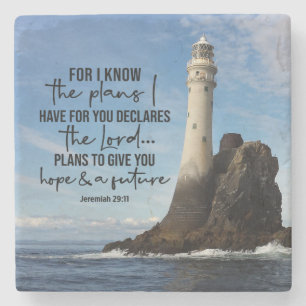 Jeremiah 29:11 Ich kenne meine Pläne für Sie Steinuntersetzer