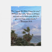 JEREMIAH 29:11 INSPIRATIONALE VERSE FLEECEDECKE (Vorderseite)