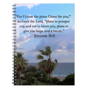 JEREMIAH 29:11 INSPIRATIONALE VERSE NOTIZBLOCK