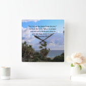 JEREMIAH 29:11 INSPIRATIONALE VERSE QUADRATISCHE WANDUHR (Zuhause)