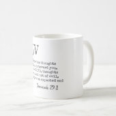 Jeremiah 29:11 KJV Bibelangebot - kann individuell Kaffeetasse (VorderseiteRechts)